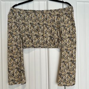 Flynn Skype Off the Shoulder Crop Top - XS
